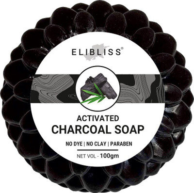 ELIBLISS Deep Cleaning & Exfoliating Activated Charcoal Soap For Men & Women(100 g)
