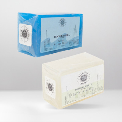 Bodhichitta Ultra Clear Transparent Glycerin & Mint Soap Base Combo for DIY Soap Making(2 x 500 g)