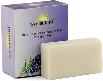 SAMBRIDHHI Natural Handmade Lavendar Soap With Goat Milk(100 g)