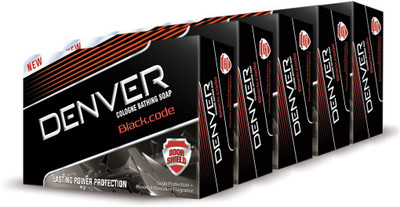 DENVER Black Code Soap (Pack Of 5)(5 x 125 g)
