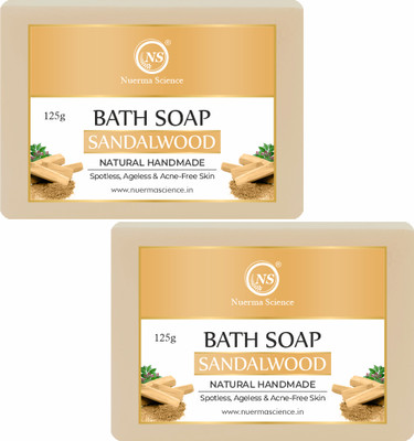 Nuerma Science Herbal Natural Sandalwood Bath Soap Handmade Soap(2 x 125 g)
