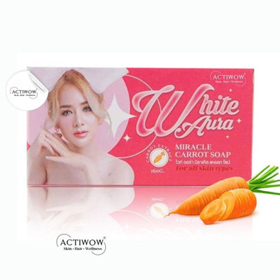 ACTIWOW White Aura Beauty Soap Smooth for Radiant Look Carrot Formula(100 g)