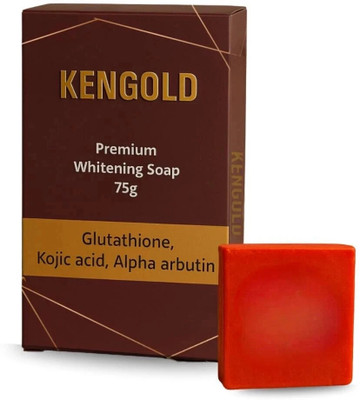 KENGOLD Whitening Cold Processed Soap with Glutathione, Kojic Acid, Arbutin & Vitamin E(75 g)