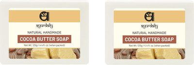 Ayurdaily COCOA BUTTER PREMIUM HANDMADE ALOEVERA NOURISHING BODY SOAP(2 x 125 g)