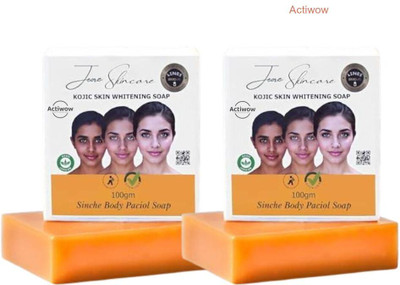 ACTIWOW Jiore Skincare Sinche Kojic Soap for Skin Clarity for Women & Men Combo Set A01(2 x 100 g)