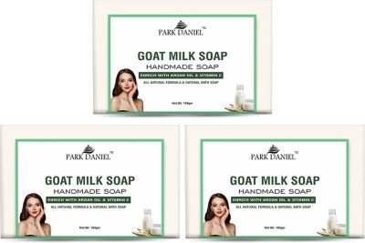 PARK DANIEL Bathing Bar Soap with Goat Milk Extract Pack of 3 of 100Grams(3 x 100 g)
