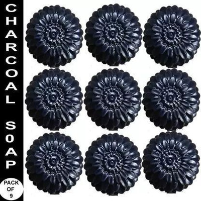 Kalah Herbals ACTIVATED CHARCOAL Natural Hand Made Soap Pack of 9(9 x 100 g)