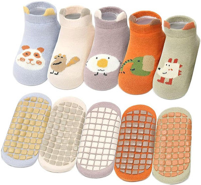 Jiyancreation Baby Boys & Baby Girls Solid Ankle Length(Pack of 5)