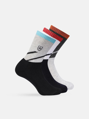 Roadster Men Self Design Mid-Calf/Crew(Pack of 3)