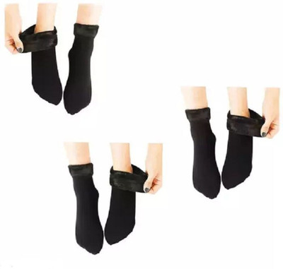 vactly Men & Women Solid Ankle Length(Pack of 3)