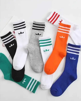 BUSINESS CLUB Men & Women Striped Mid-Calf/Crew(Pack of 8)