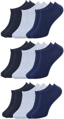 CROSSWELL Men & Women Solid Low Cut(Pack of 9)