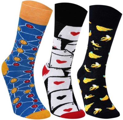 GARUN Men Embriodered Calf Length(Pack of 3)