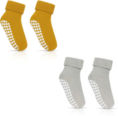 MIKONIKO Boys & Girls Solid Ankle Length, Mid-Calf/Crew(Pack of 2)