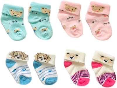 Andhira Hosiery Baby Boys & Baby Girls Calf Length(Pack of 4)