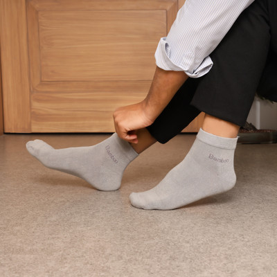 larix Men Solid Ankle Length(Pack of 3)