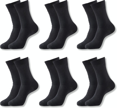 SHOESANDSOX Men & Women Solid Calf Length(Pack of 9)