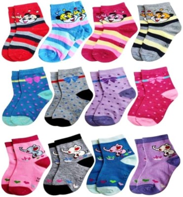 MANODHRUVA Baby Boys & Baby Girls Printed Ankle Length(Pack of 4)