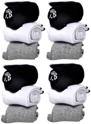 vactly Men & Women Self Design Ankle Length(Pack of 12)