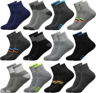 VIPUN Men Embriodered Ankle Length(Pack of 12)