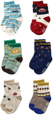 Footprints Baby Boys & Baby Girls Printed Ankle Length(Pack of 6)