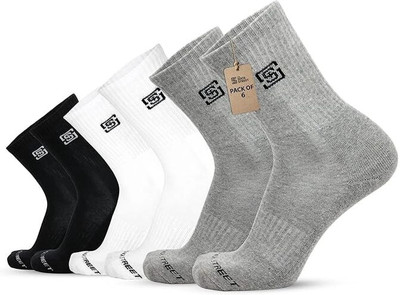 Thesockstreet Unisex Solid Calf Length(Pack of 6)
