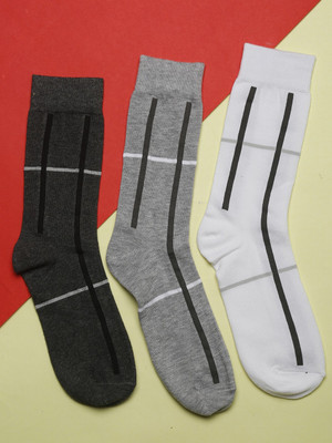 LOUIS STITCH socks for Men Self Design Mid-Calf/Crew(Pack of 3)