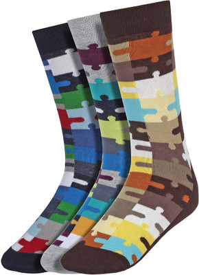 CREATURE Men & Women Graphic Print Mid-Calf/Crew(Pack of 3)