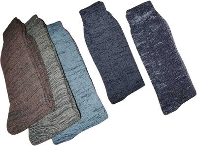 BESUPPLIER Men & Women Solid Calf Length(Pack of 5)