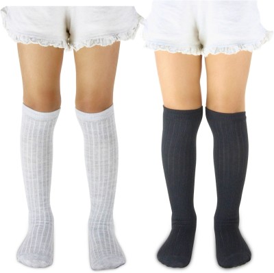 Neska Moda Boys & Girls Solid Knee High(Pack of 2)