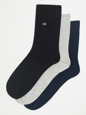 Camey Men Solid Mid-Calf/Crew(Pack of 3)