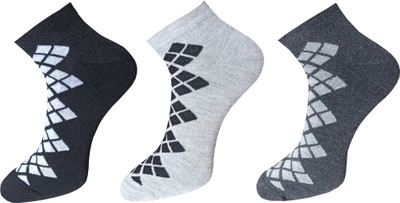 SOXVIEW Men Striped Ankle Length(Pack of 3)