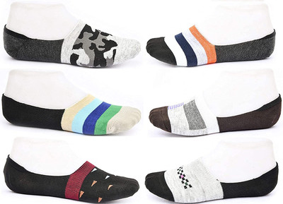FATON Men Printed Low Cut(Pack of 6)