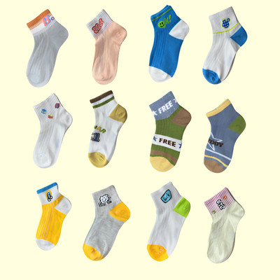 soxsense Boys & Girls Printed Ankle Length(Pack of 4)