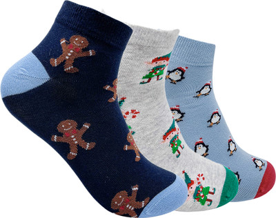 Mint and Oak Unisex Printed Ankle Length(Pack of 3)