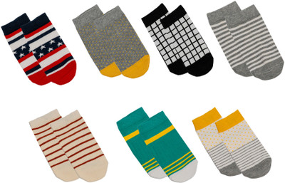 Neonera Baby Boys Solid Ankle Length(Pack of 7)