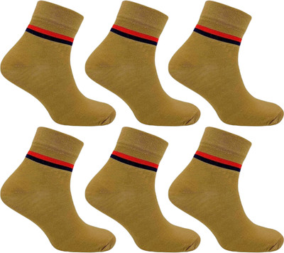 Broova Men Solid Ankle Length(Pack of 6)