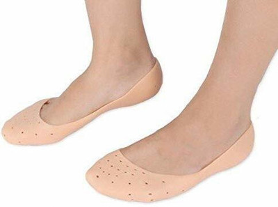CITYCART Heel Protector Anti Crack Silicon Foot Protector Moisturizing Socks Foot Support Heel Support(Beige)