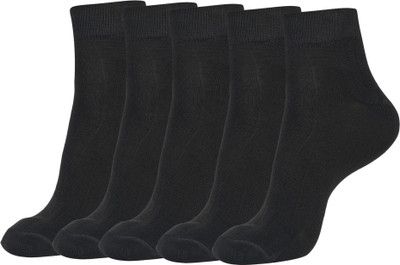 DOUBLE SEVEN Men Solid Mid-Calf/Crew(Pack of 5)