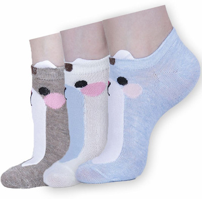 Dollar Women Printed Peds/Footie/No-Show(Pack of 3)