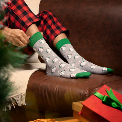 Mint and Oak Men Printed Mid-Calf/Crew