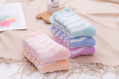 AARVI Women Striped Mid-Calf/Crew(Pack of 3)