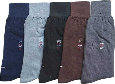 Akeet Trend Men Solid Mid-Calf/Crew(Pack of 5)