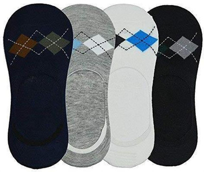 FATON Men Printed, Laser Cut, Striped Low Cut(Pack of 4)