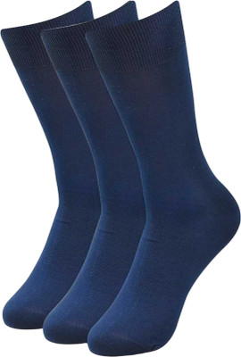 Broova Men Solid Calf Length, Mid-Calf/Crew(Pack of 3)
