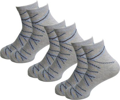 Cozysox Men Self Design, Solid Ankle Length(Pack of 3)