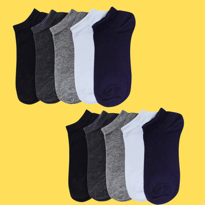 MJE Men & Women Solid Ankle Length, Peds/Footie/No-Show, Low Cut