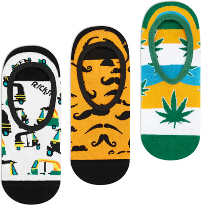 Dynamocks Men & Women Printed Peds/Footie/No-Show(Pack of 3)
