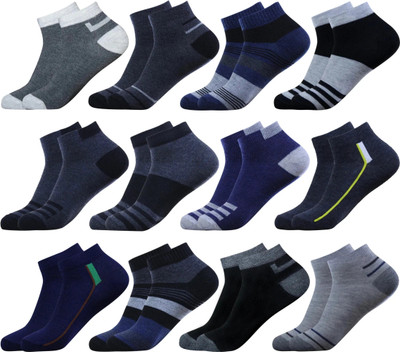 krijo Men Solid Ankle Length(Pack of 12)