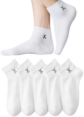 RECKZOZ Men Solid Ankle Length(Pack of 5)